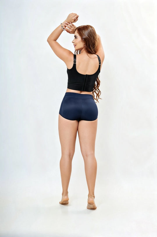 Cotton Lycra Hypoallergenic High-Waisted Padded Butt-Lifting Shorts